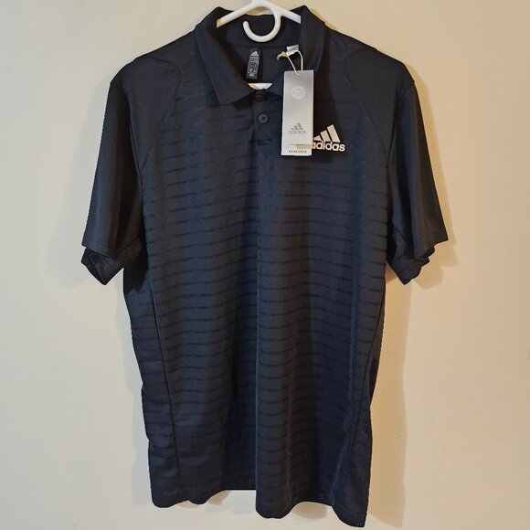 Adidas Men's Primegreen Striped Polo Shirt - Size L - Picture 1 of 6